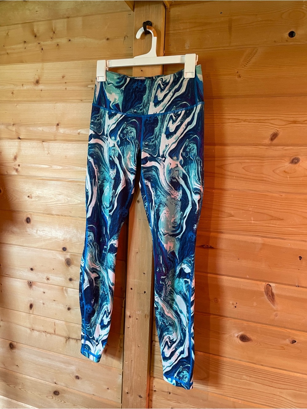 Patagonia Blue Marble Print High-Waist Leggings